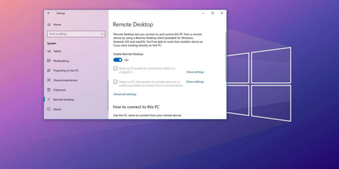 Cara Mengaktifkan Remote Desktop di Windows 10