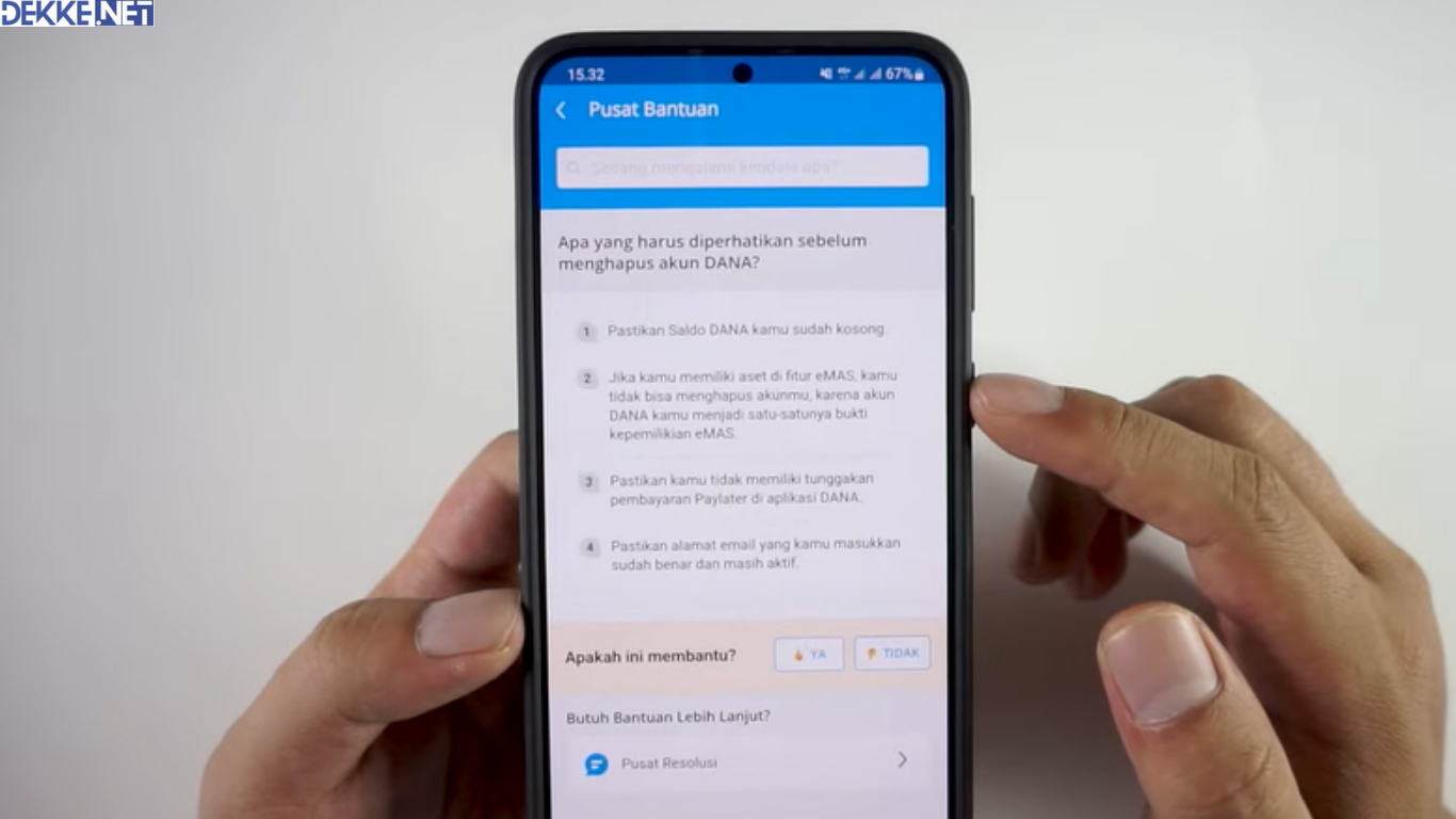 Cara Hapus Akun Dana Lewat Email