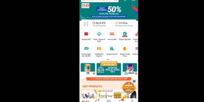 cara mengisi token listrik di Shopee