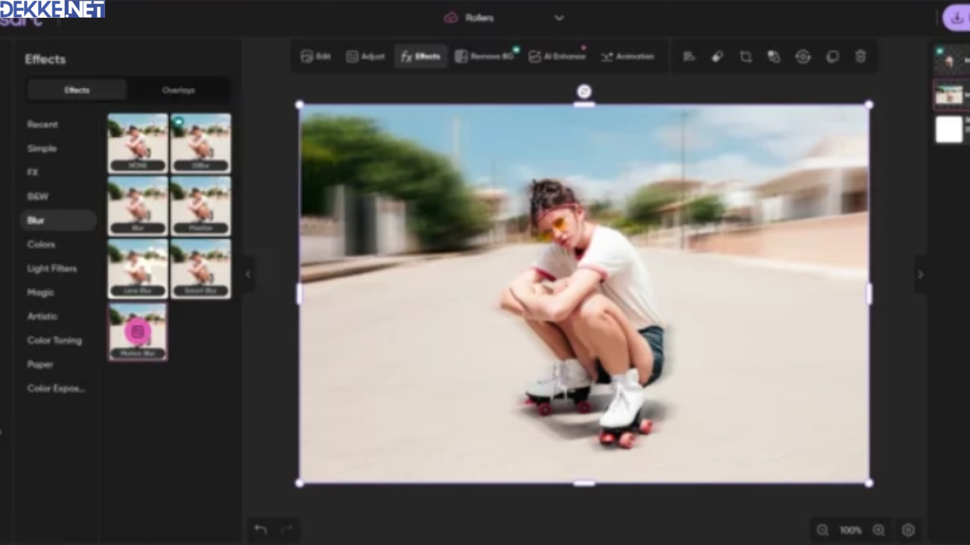 cara blur wajah di PicsArt