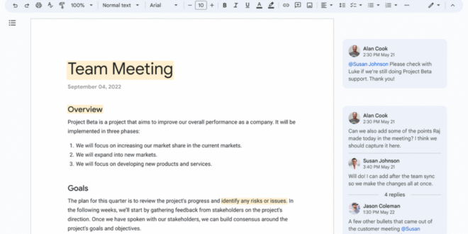 cara hapus komentar di Google Docs