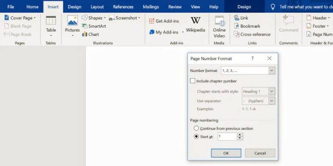 cara menyembunyikan nomor halaman di Word