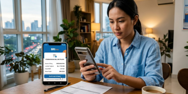 cara bayar billing pajak di BRImo