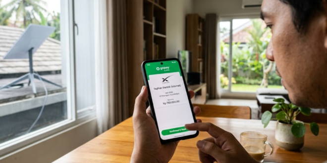 cara bayar tagihan Starlink lewat GoPay