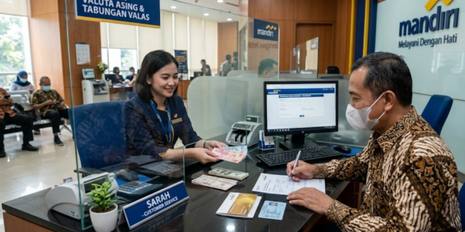 cara mencairkan tabungan Valas Mandiri ke rupiah