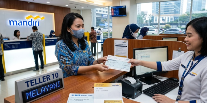 cara mencairkan giro BCA ke Mandiri