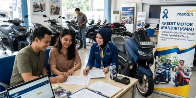 cara kredit motor lewat Bank Mandiri
