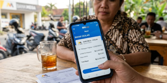 cara bayar cicilan bank Mega lewat BRImo